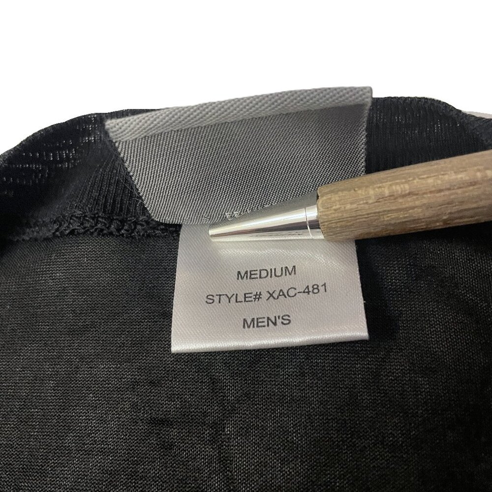 Polar Edge Shirt Mens Medium Black 100% Silk Base Layer Crew Neck Long Sleeve - Picture 3 of 9